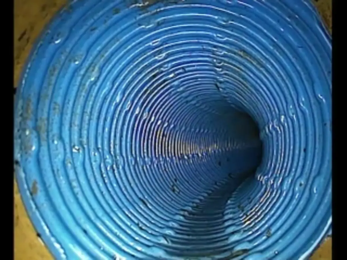 Internal drain condition ready for targeted repair